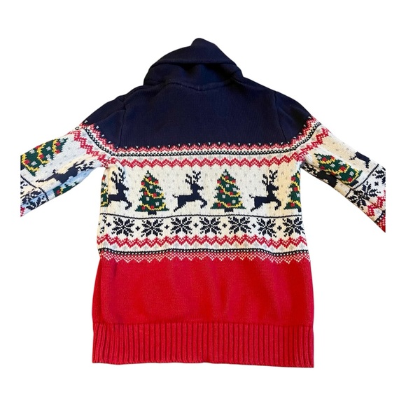 The Children's Place Navy and Red Fairisle Christmas Knit Sweater - Picture 3 of 5